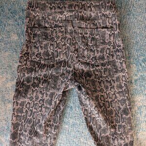SPANX Jean-ish Ankle Leggings Snake Print Python High Rise Shapewear Small S